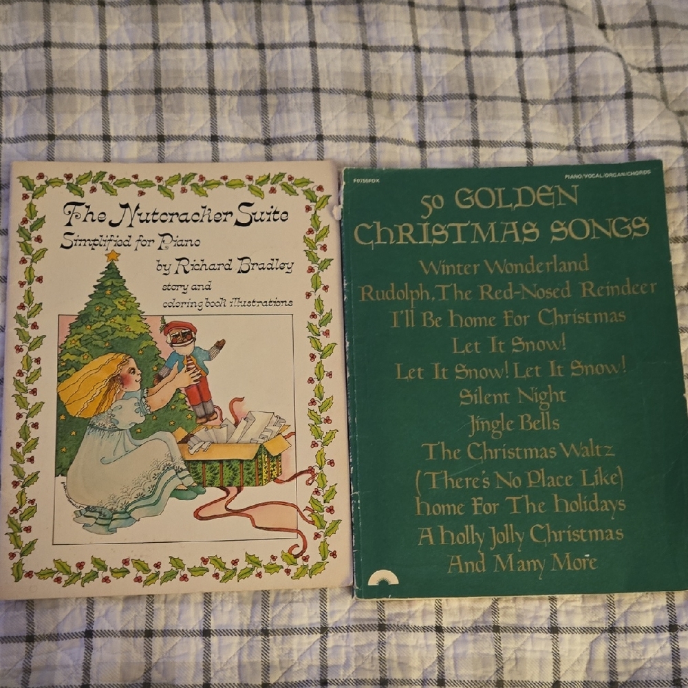 The Nutcracker Suite and 50 Golden Christmas Songs piabo books from late 70s